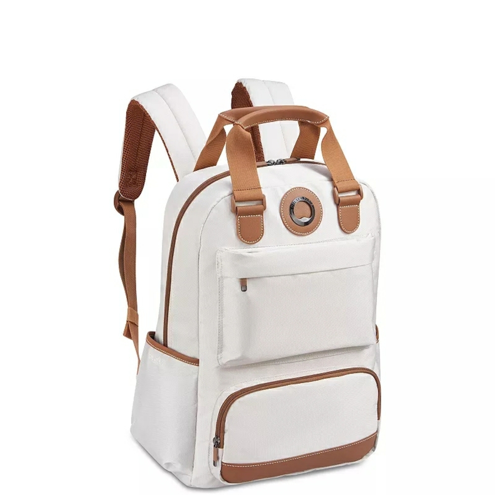 Elegant White and Tan Backpack - Picture 2 of 8